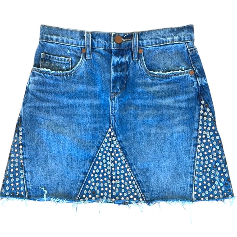 BLANK NYC Denim Skirt with Studs